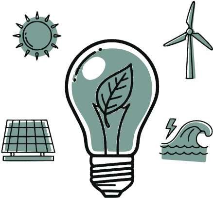 Illustration Transition to renewable energy sources